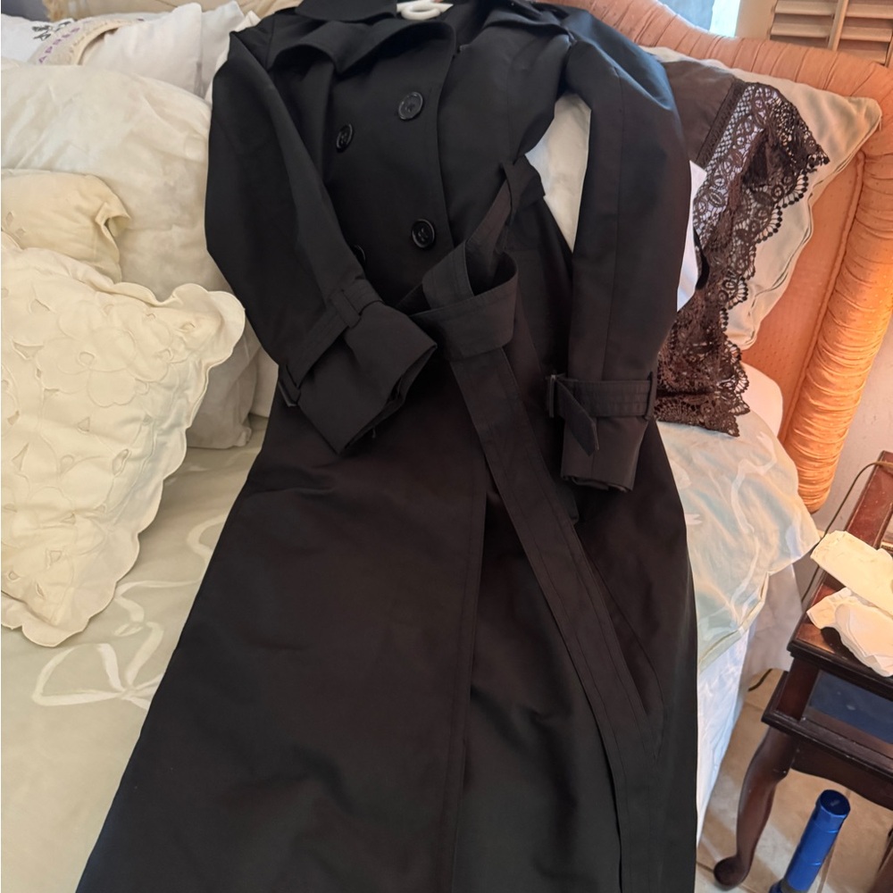 Banana Republic Classic Black Trench Coat - Picture 8 of 15